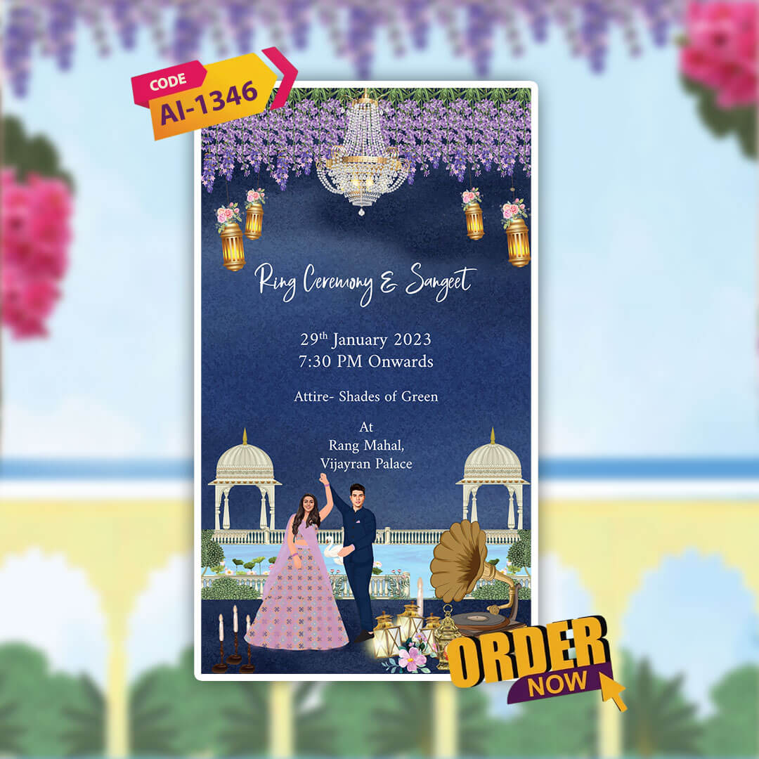 Digital Wedding Invitation Video | Stylish & Refined | AI-1346