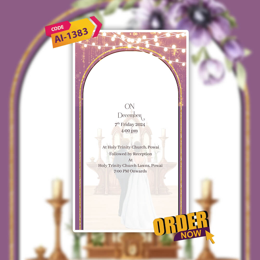 Save The Date Invitation Video & Days to Go Invites | Classic Christian | AI-1383