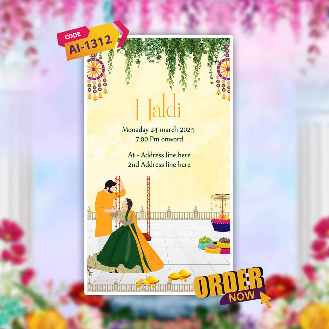 Digital Wedding Invitation Video | Night theme | AI-1312