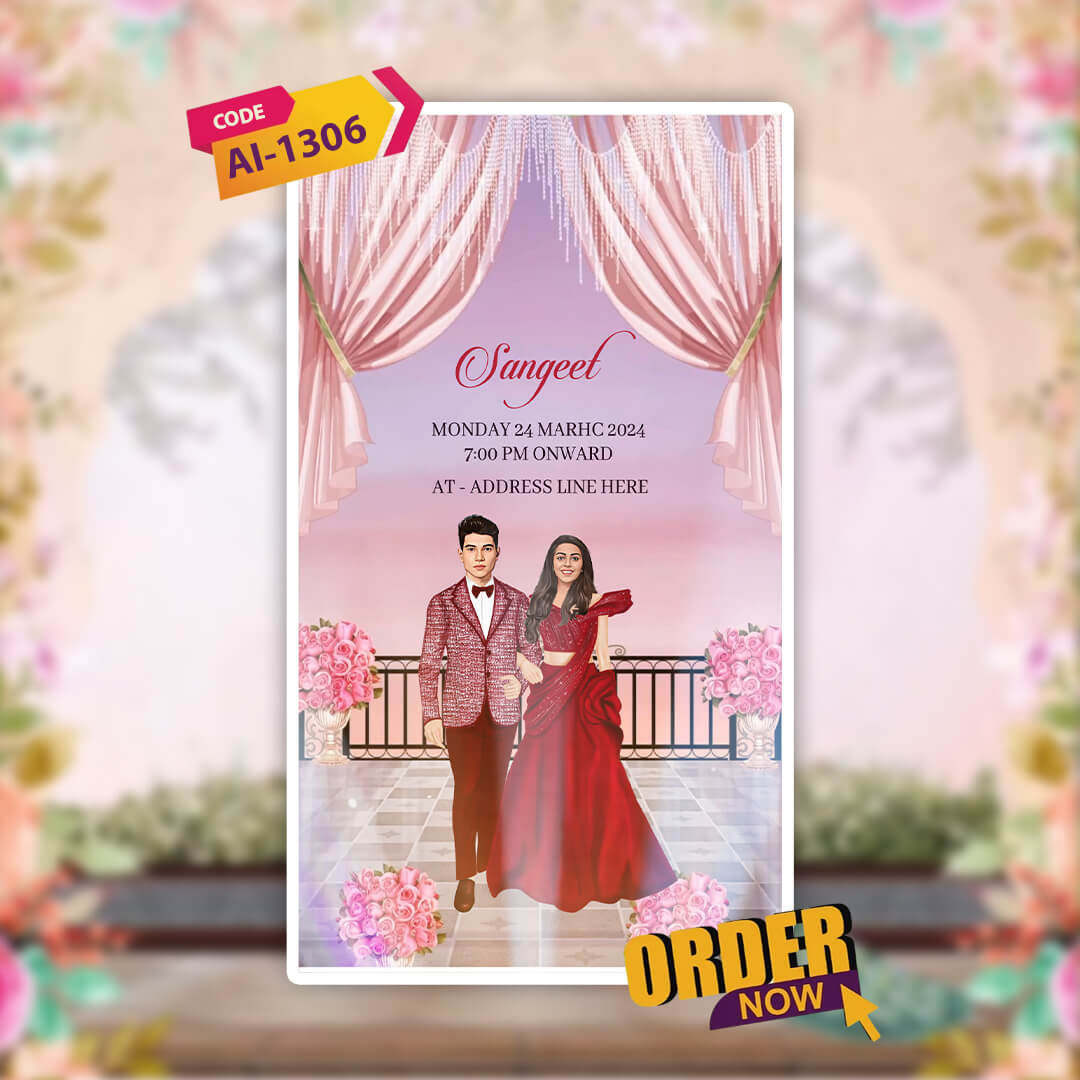 Digital Wedding Invitation Video | AI-1306