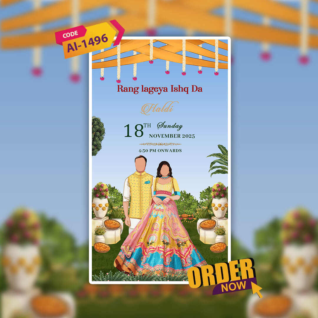 Digital Wedding Invitation Video | E-Card | AI-1496