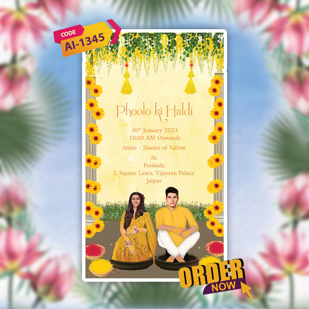 Digital Wedding Invitation Video | Personalized & Elegant| AI-1345