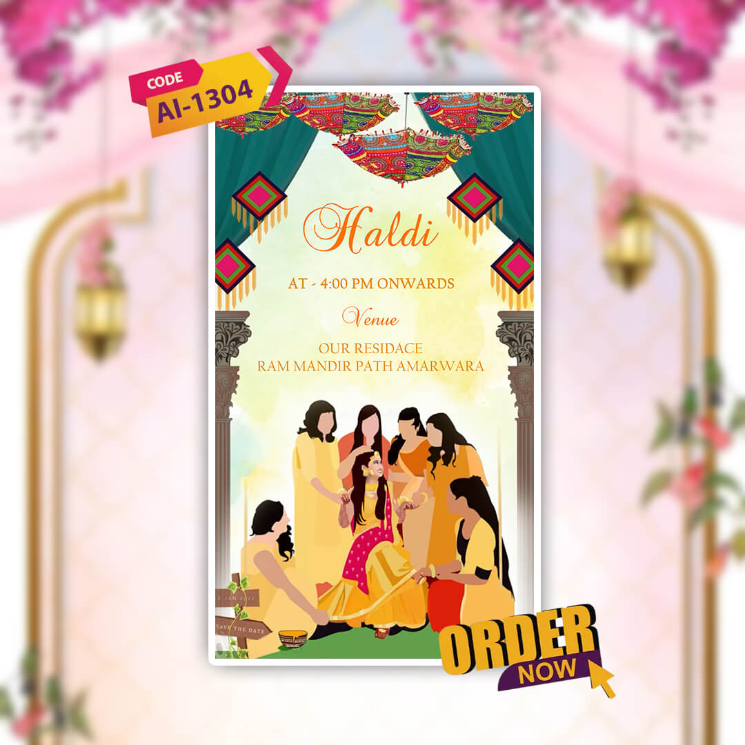 Digital Wedding Invitation Video | Traditional Theme | AI-1304
