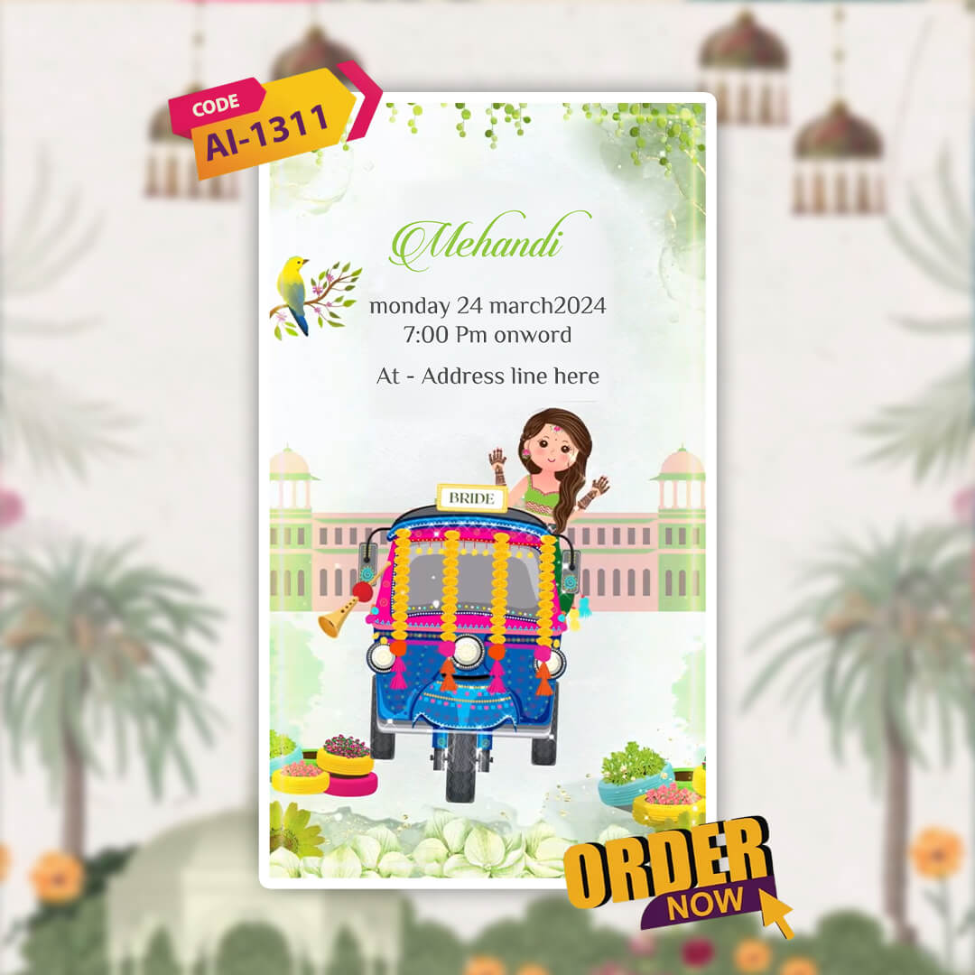 Digital Wedding Invitation Video | Romantic Theme | AI-1311