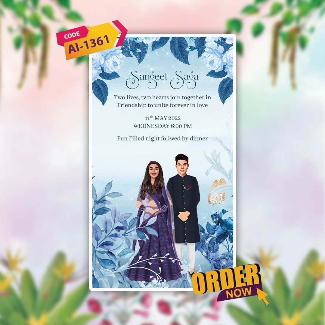 Digital Wedding Invitation Video | Sophisticated Reveal | AI-1361