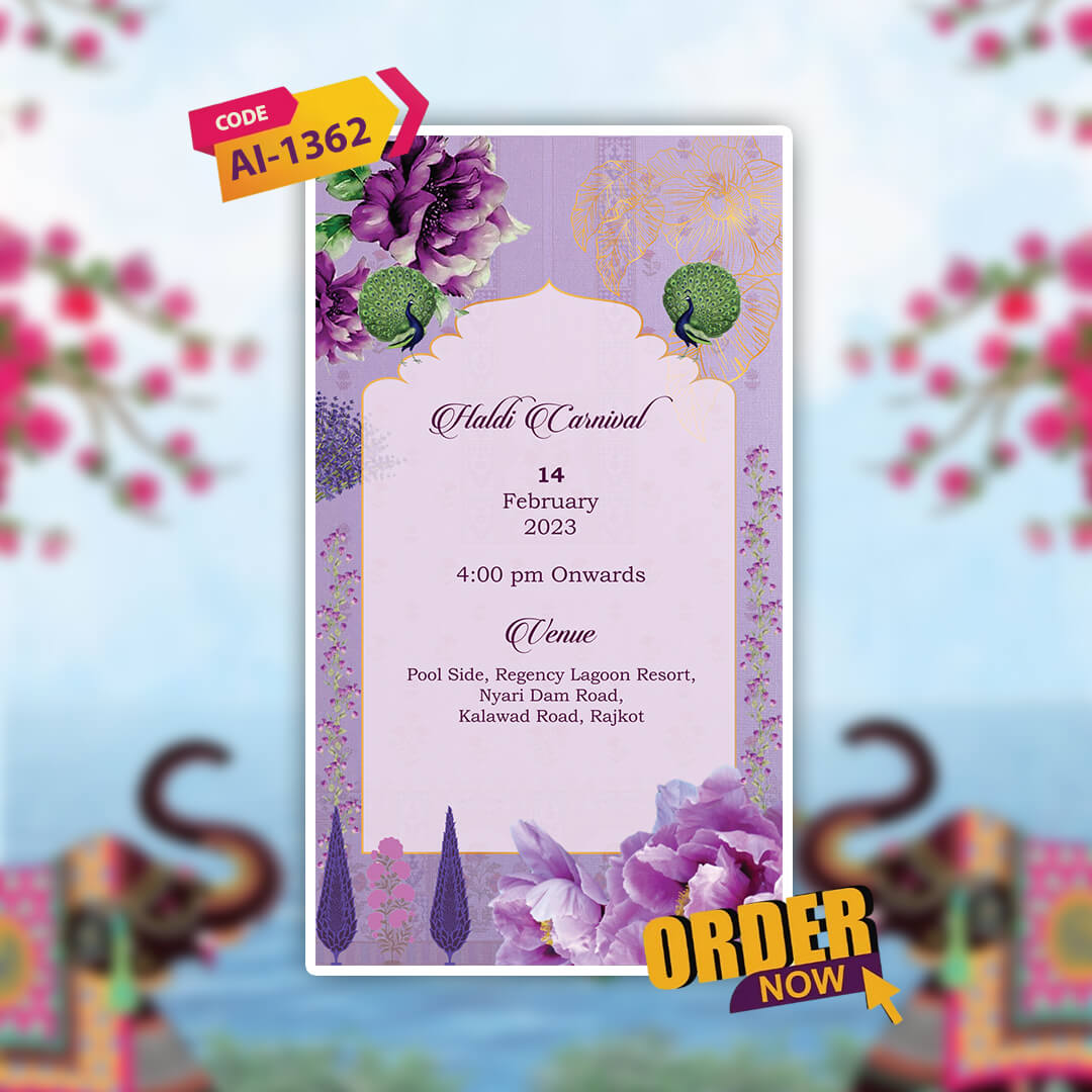 Digital Wedding Invitation Video | Artistic Wedding | AI-1362