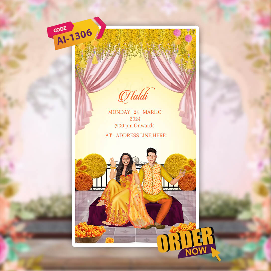Digital Wedding Invitation Video | AI-1306