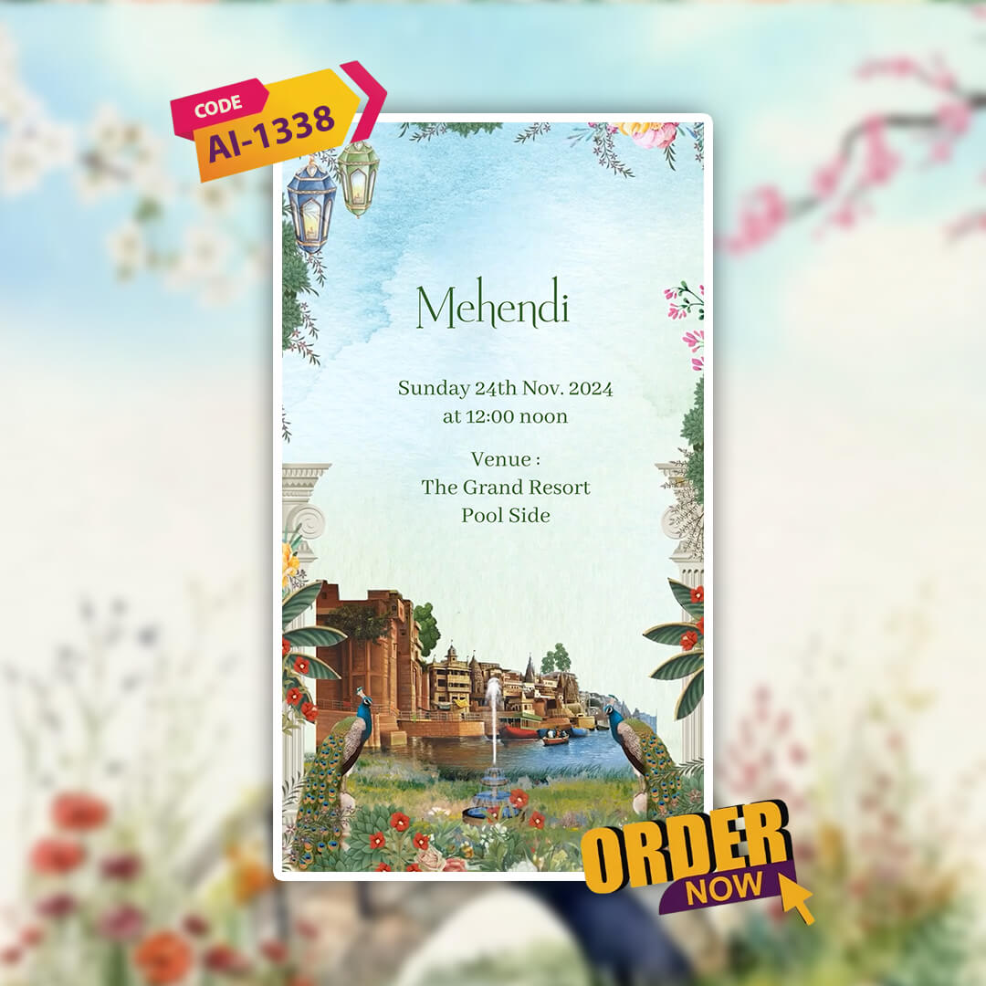 Digital Wedding Invitation Video | Elegance Theme | AI-1338