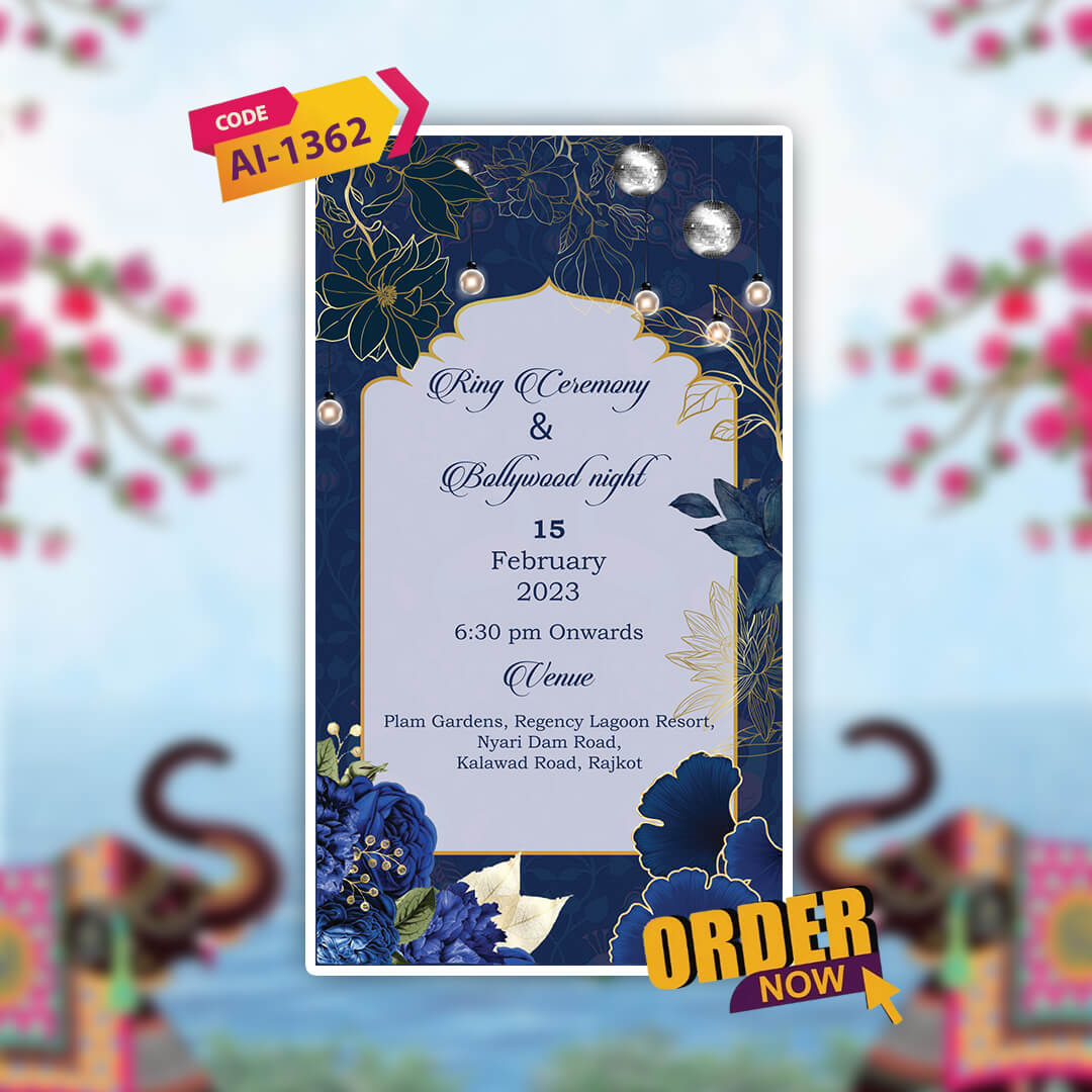 Digital Wedding Invitation Video | Artistic Wedding | AI-1362