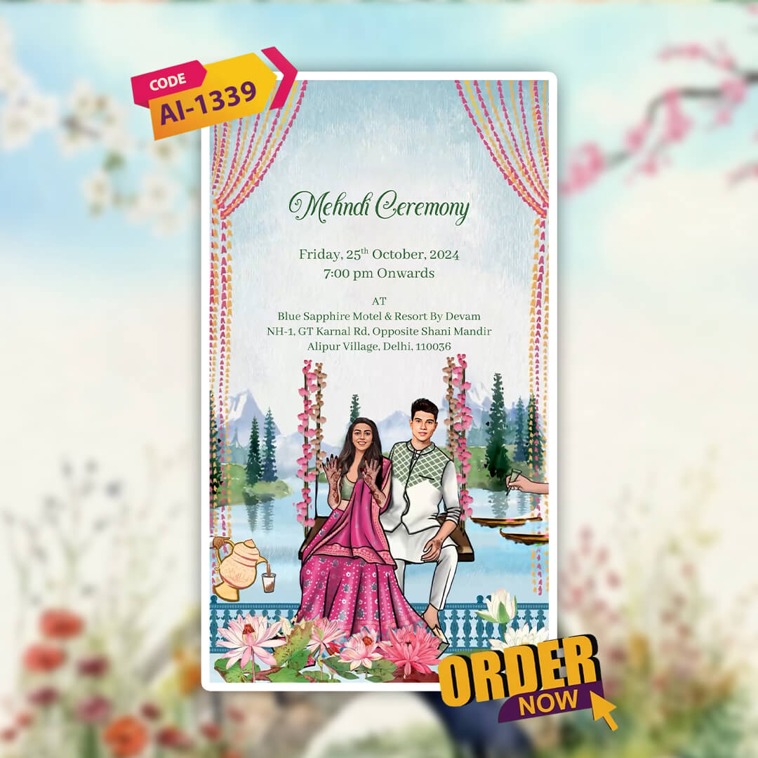 Digital Wedding Invitation Video | Elura | AI-1339
