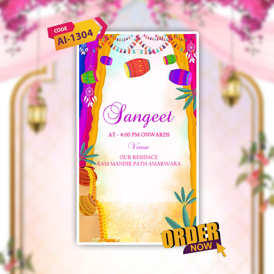 Digital Wedding Invitation Video | Traditional Theme | AI-1304