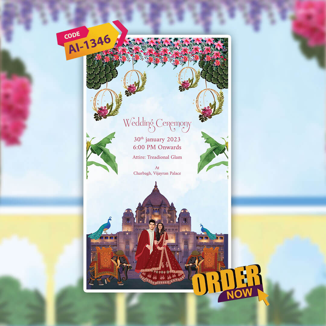 Digital Wedding Invitation Video | Stylish & Refined | AI-1346