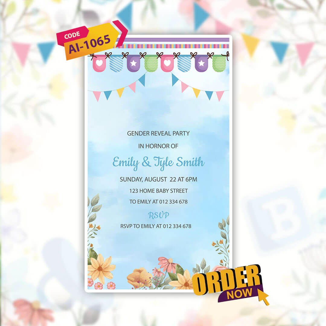 Baby Shower Invitation Video | Custom Baby shower | AI-1065
