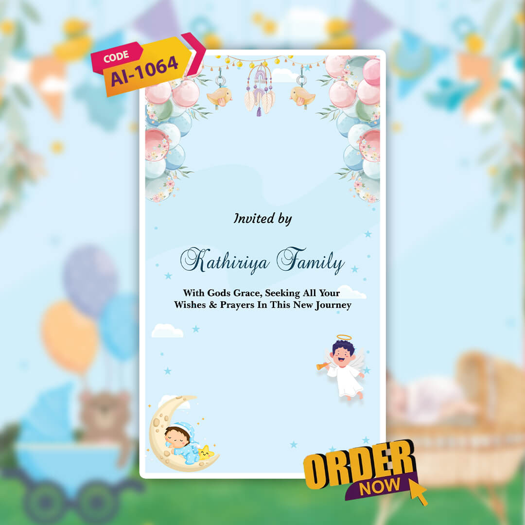 Baby Shower Invitation Video | Romantic | AI-1064