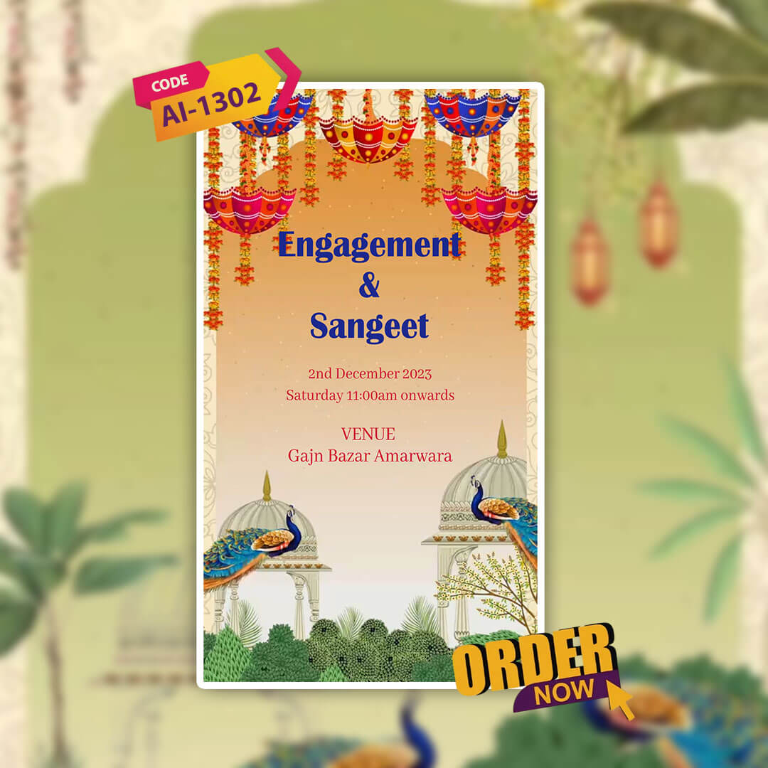 Digital Wedding Invitation Video | Color palette | AI-1302