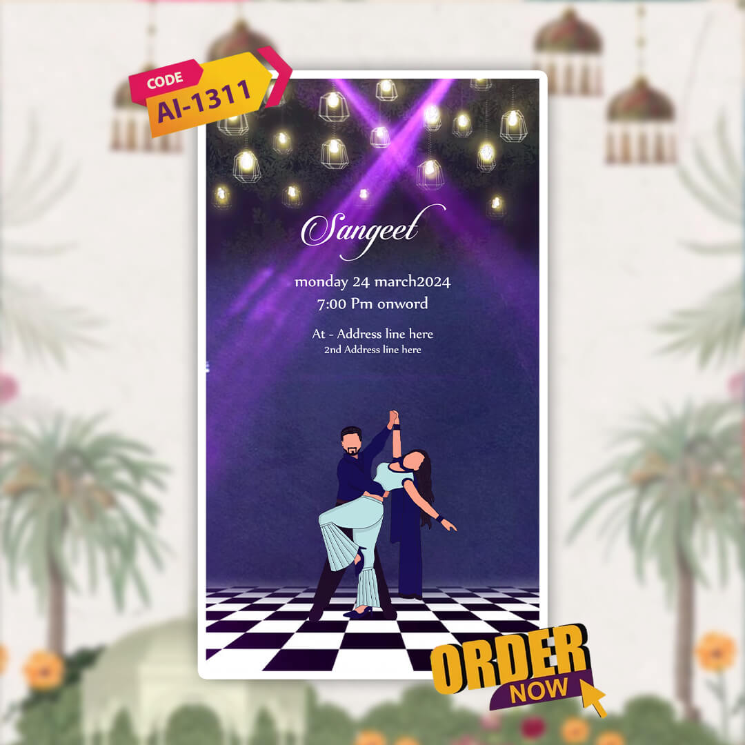 Digital Wedding Invitation Video | Romantic Theme | AI-1311