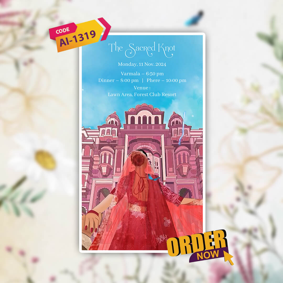Digital Wedding Invitation Video | Romantic Shadi Invitation| AI-1319