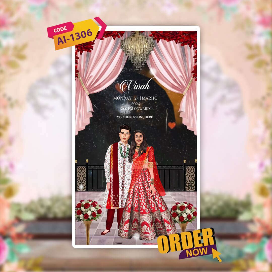 Digital Wedding Invitation Video | AI-1306