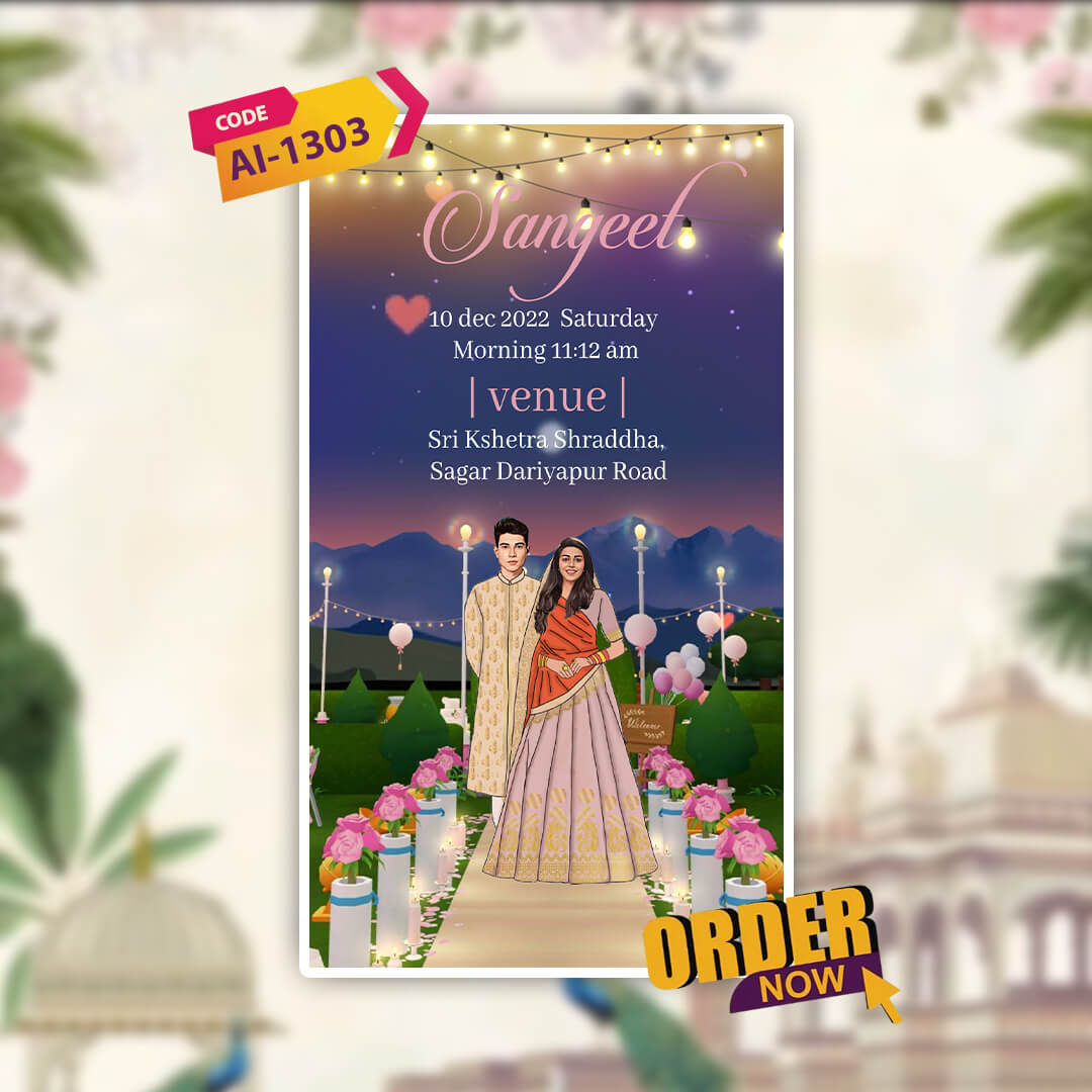Digital Wedding Invitation Video | Modern theme | AI-1303