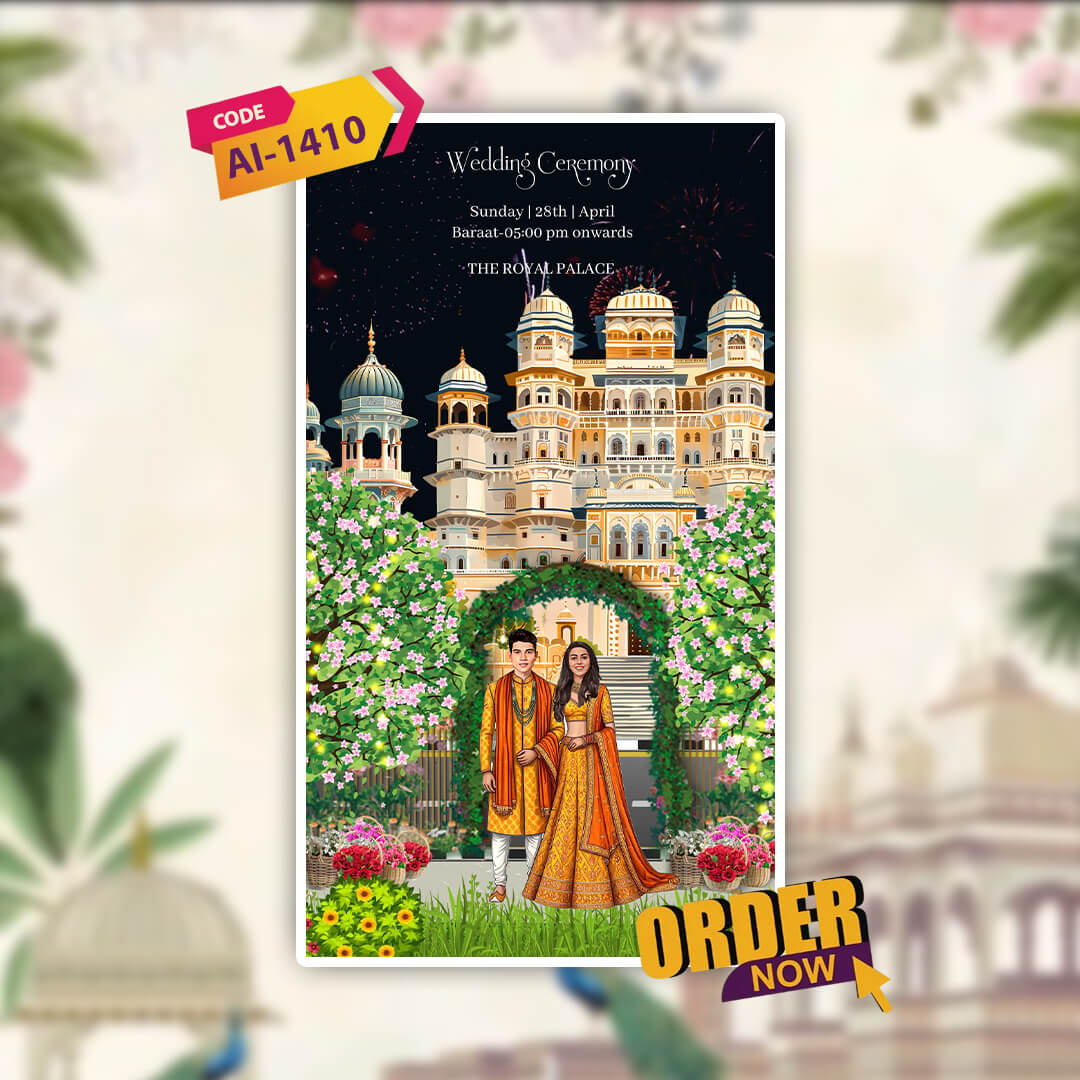 Digital Wedding Invitation Video | Festive charm | AI-1410