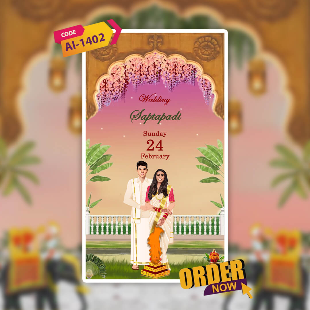 South Indian Wedding Invitation Video | Traditional Invite| AI-1402