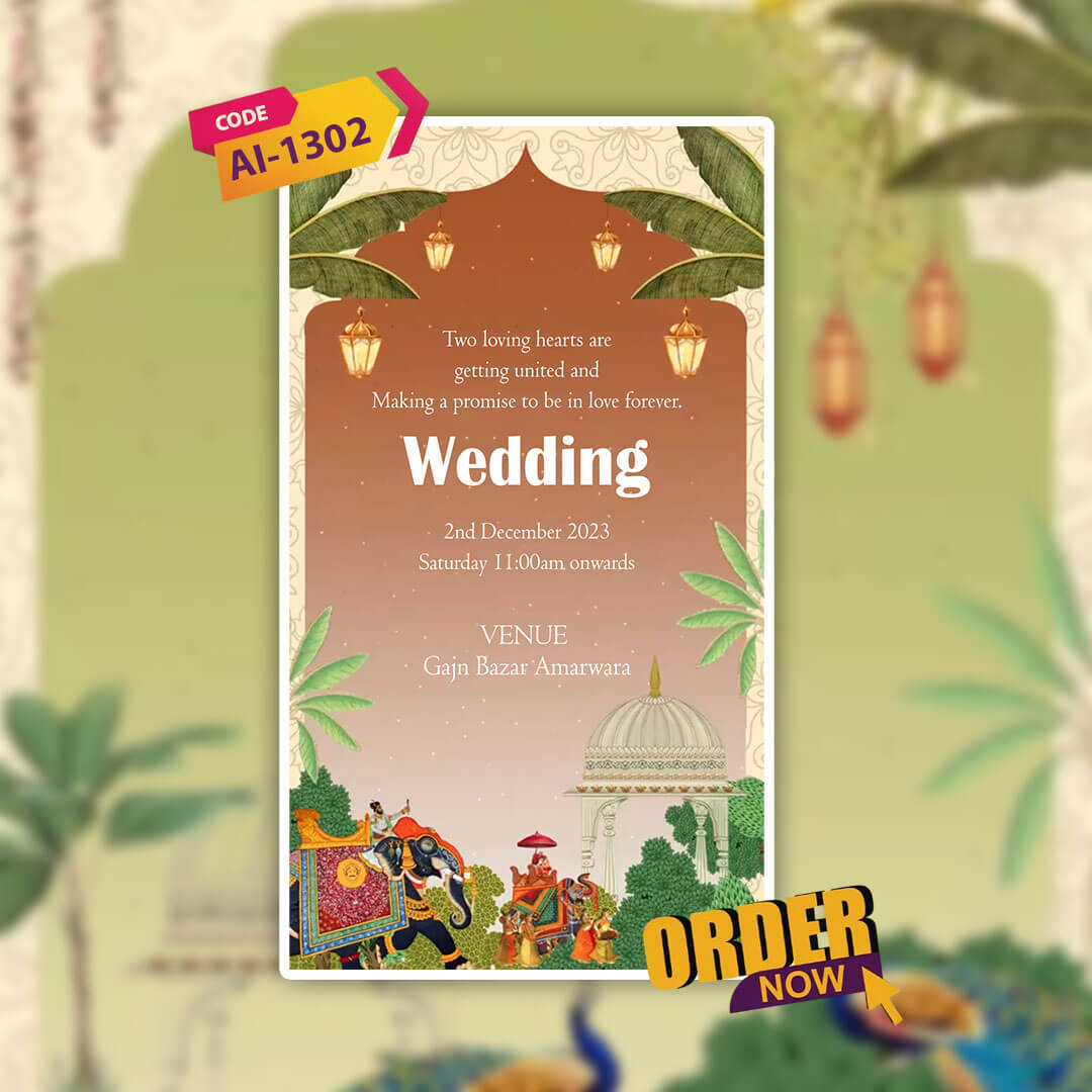 Digital Wedding Invitation Video | Color palette | AI-1302