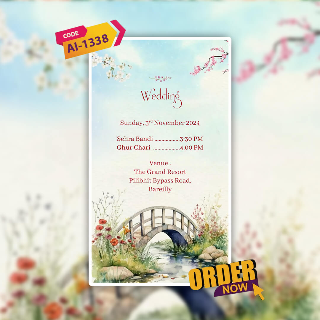 Digital Wedding Invitation Video | Elegance Theme | AI-1338