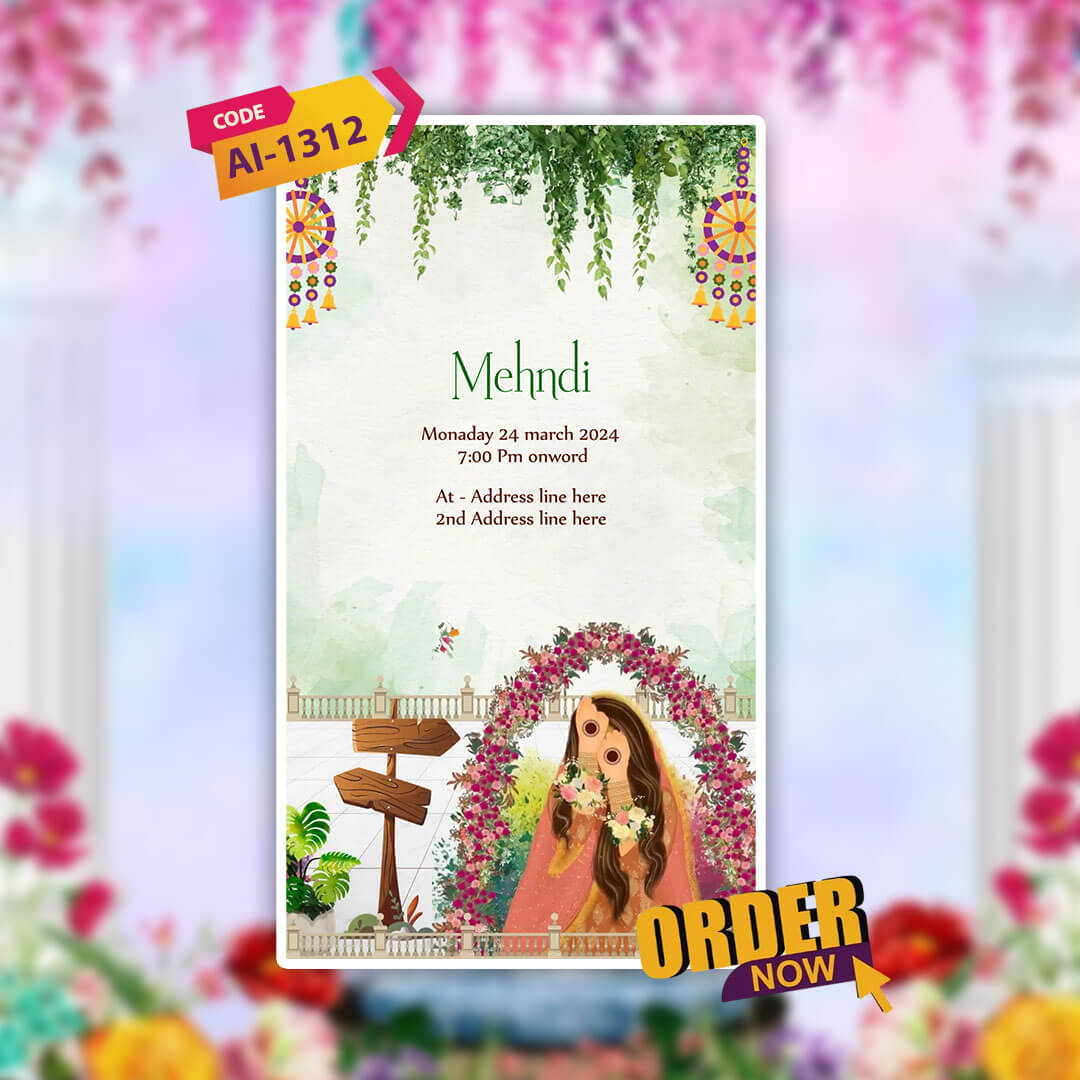 Digital Wedding Invitation Video | Night theme | AI-1312