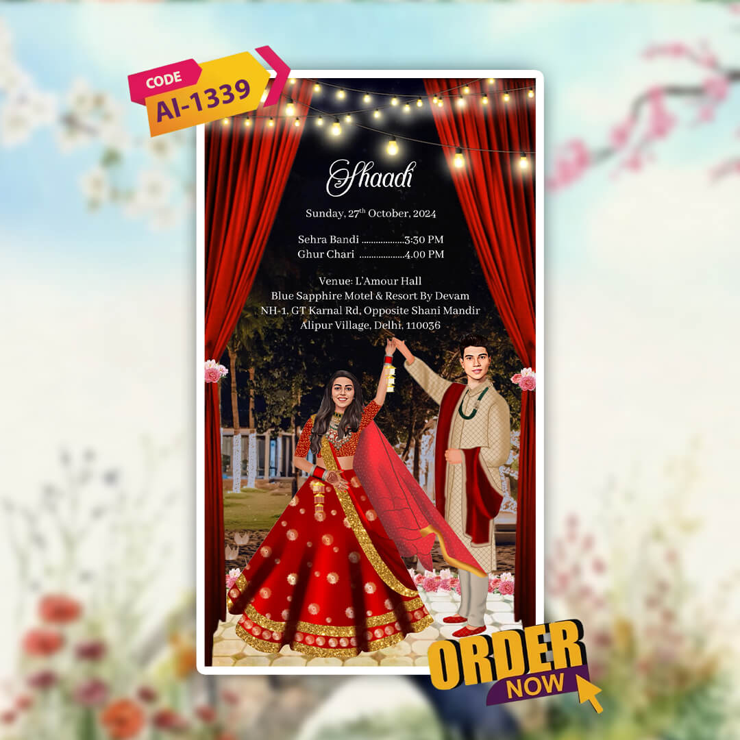 Digital Wedding Invitation Video | Elura | AI-1339