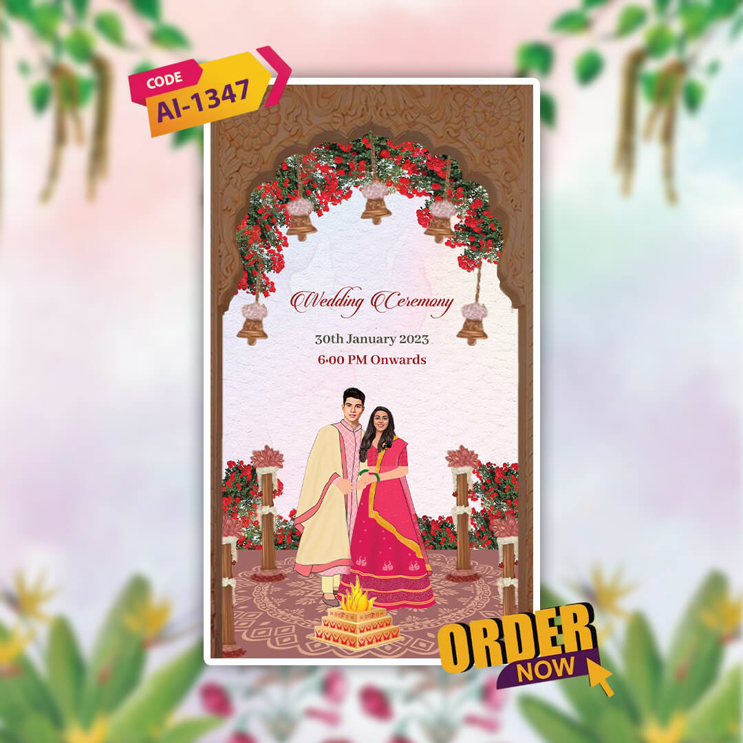Digital Wedding Invitation Video | Mystical & Elegant | AI-1347