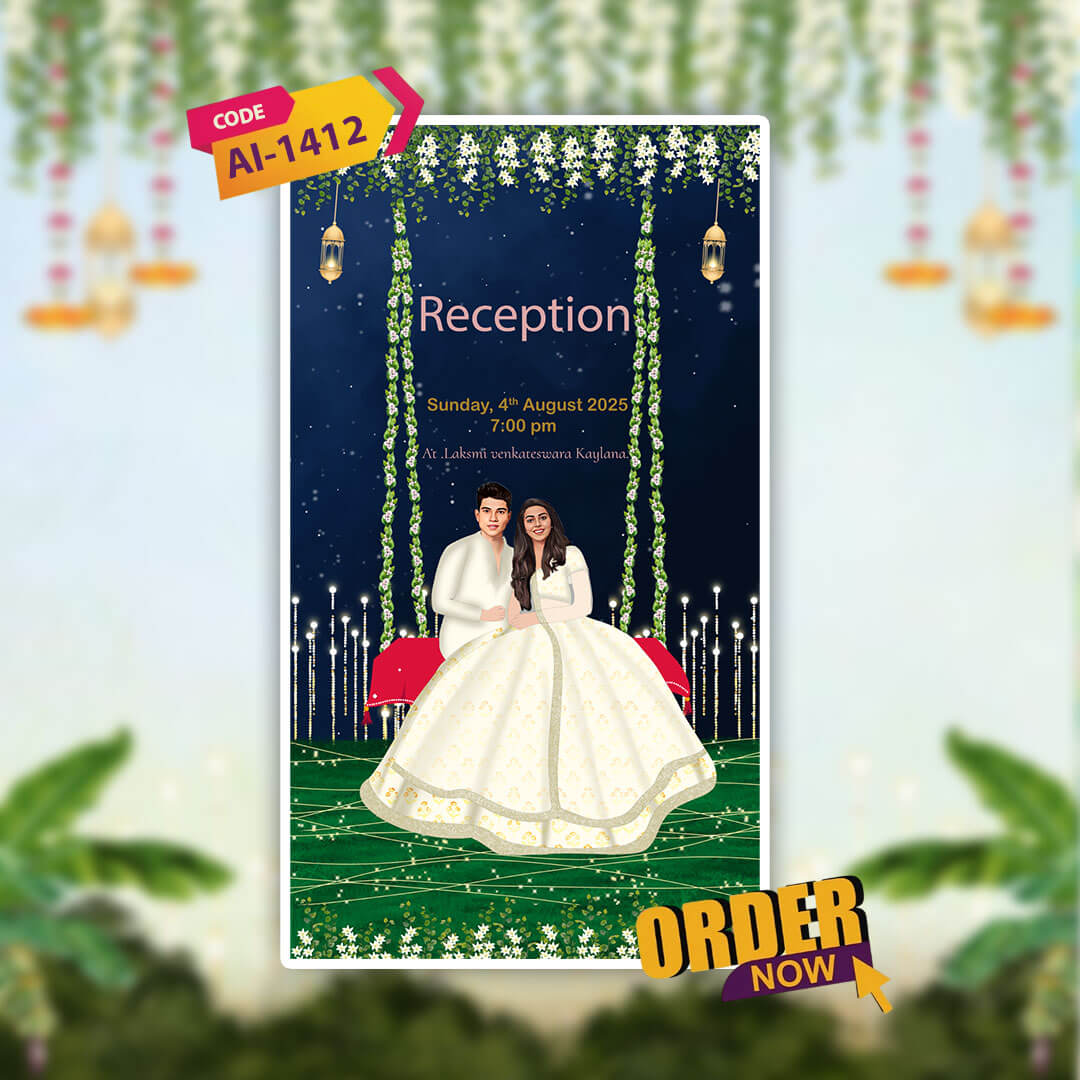 South Indian Wedding Invitation Video | Digital Desi Invite | AI-1412