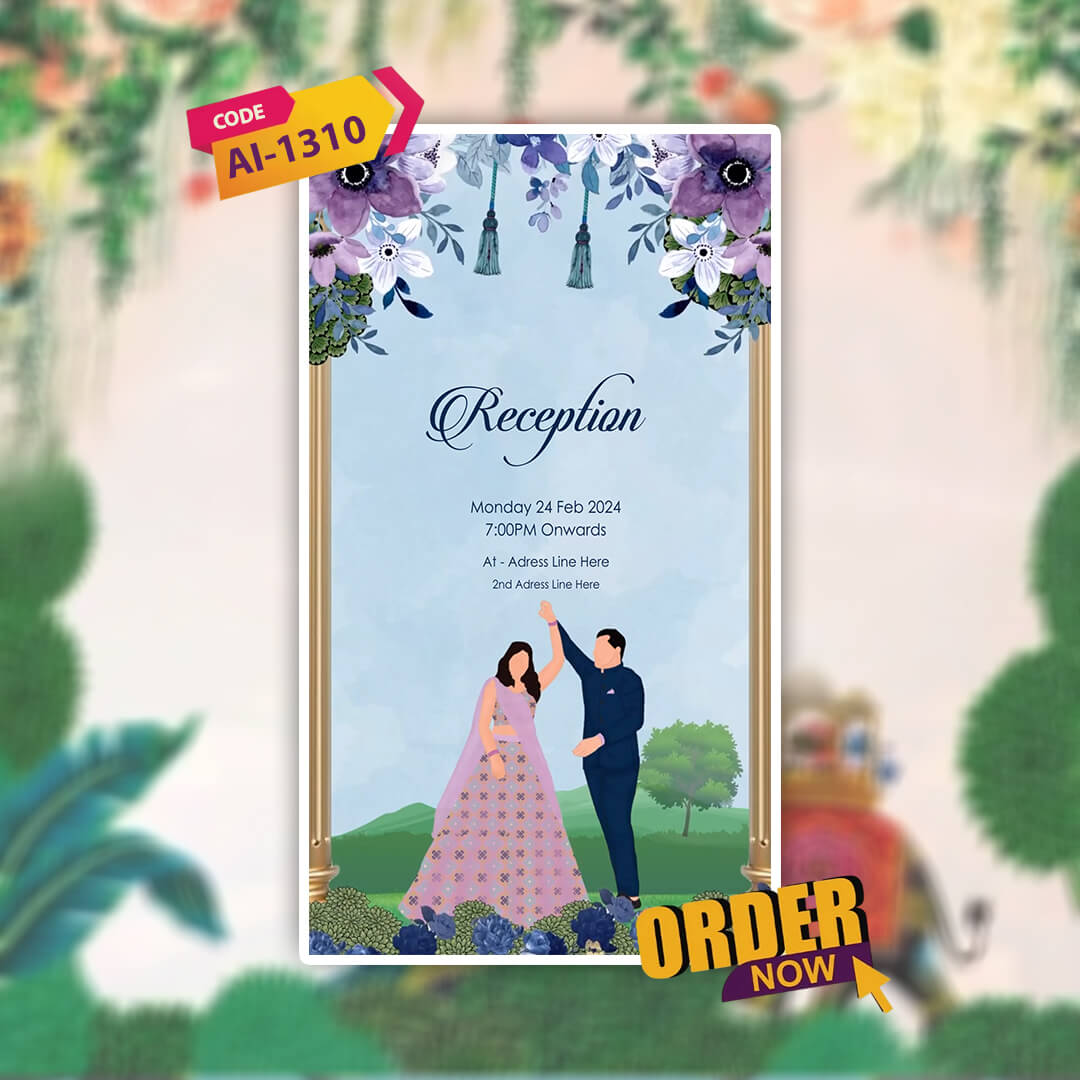 Digital Wedding Invitation Video | Elegance Theme | AI-1310