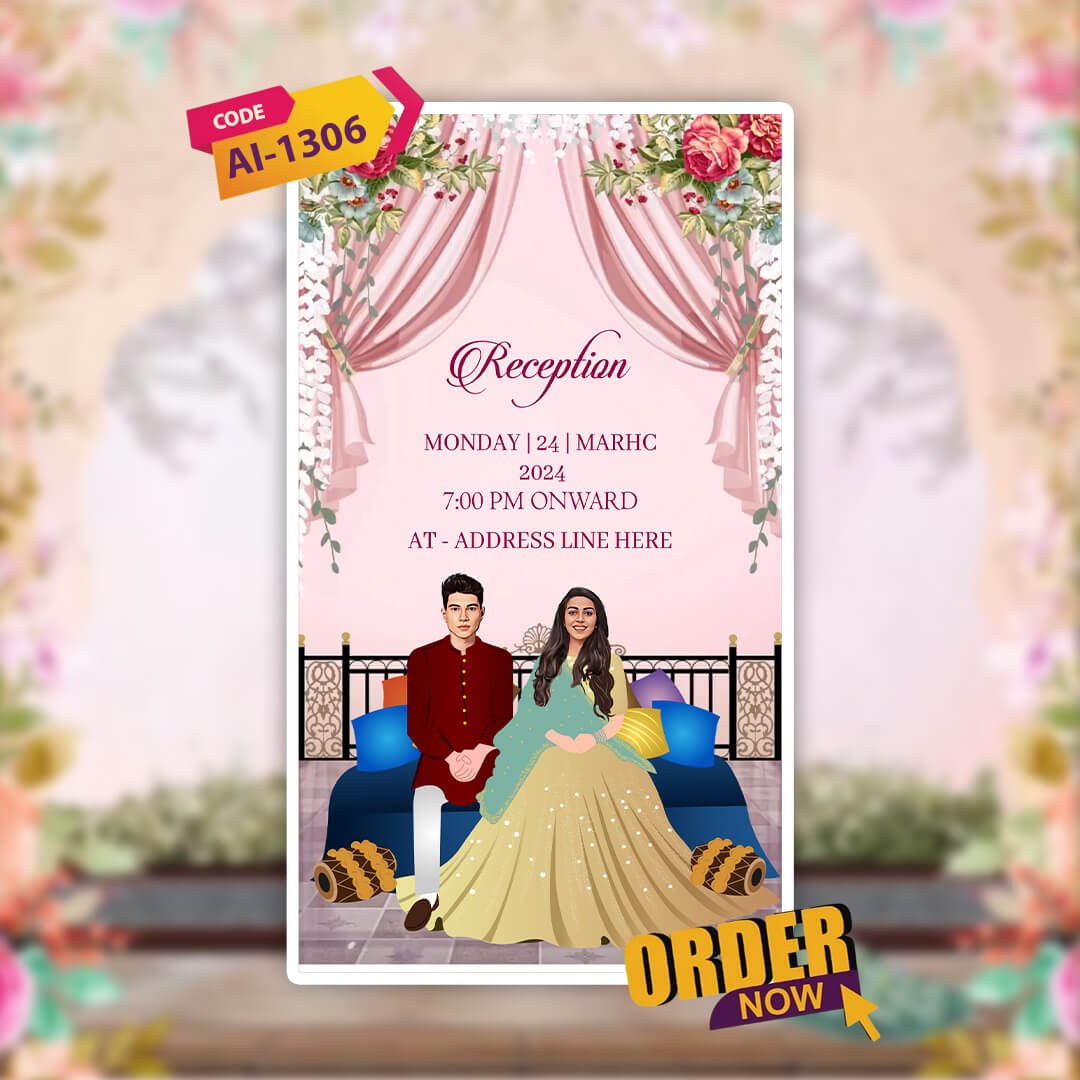 Digital Wedding Invitation Video | AI-1306