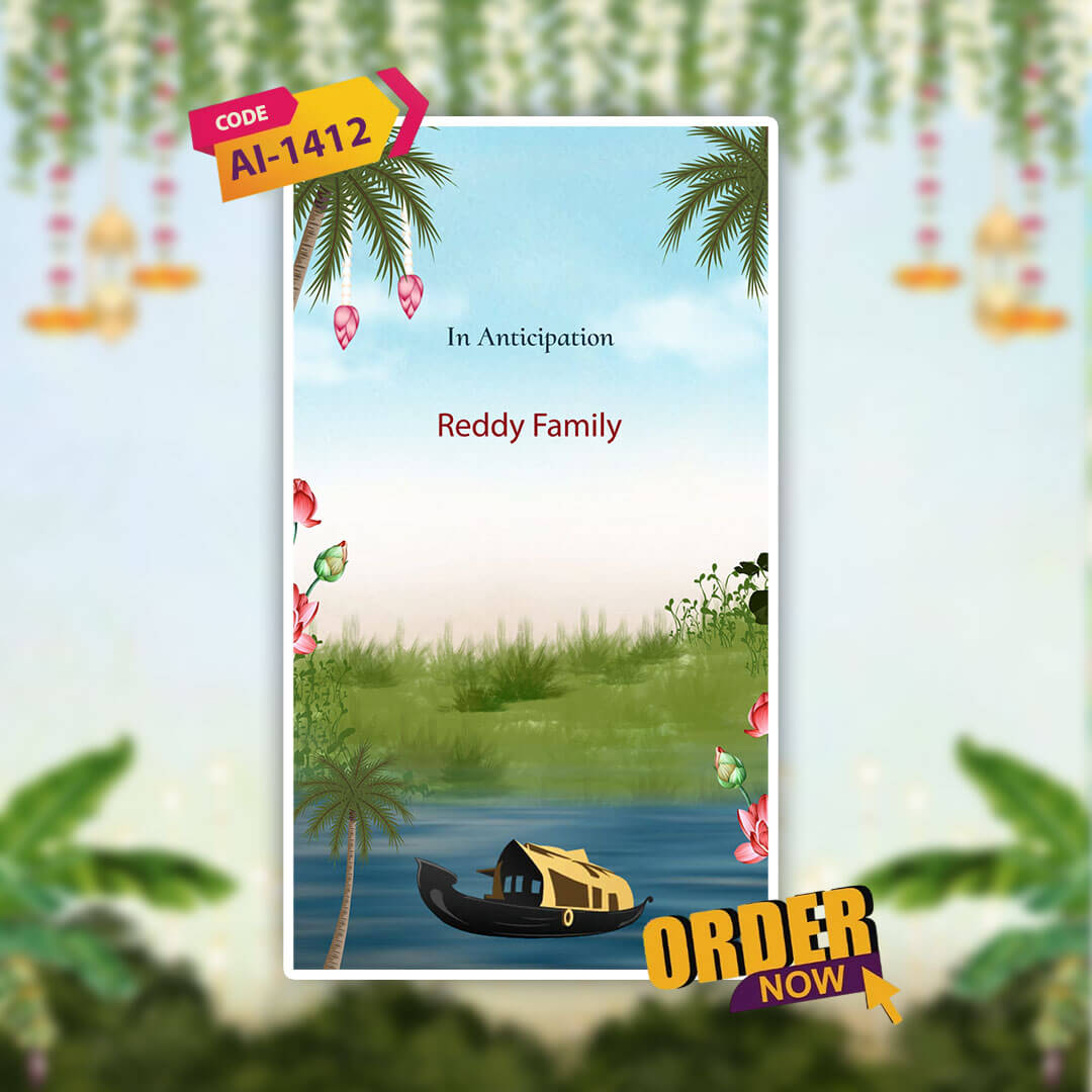 South Indian Wedding Invitation Video | Digital Desi Invite | AI-1412