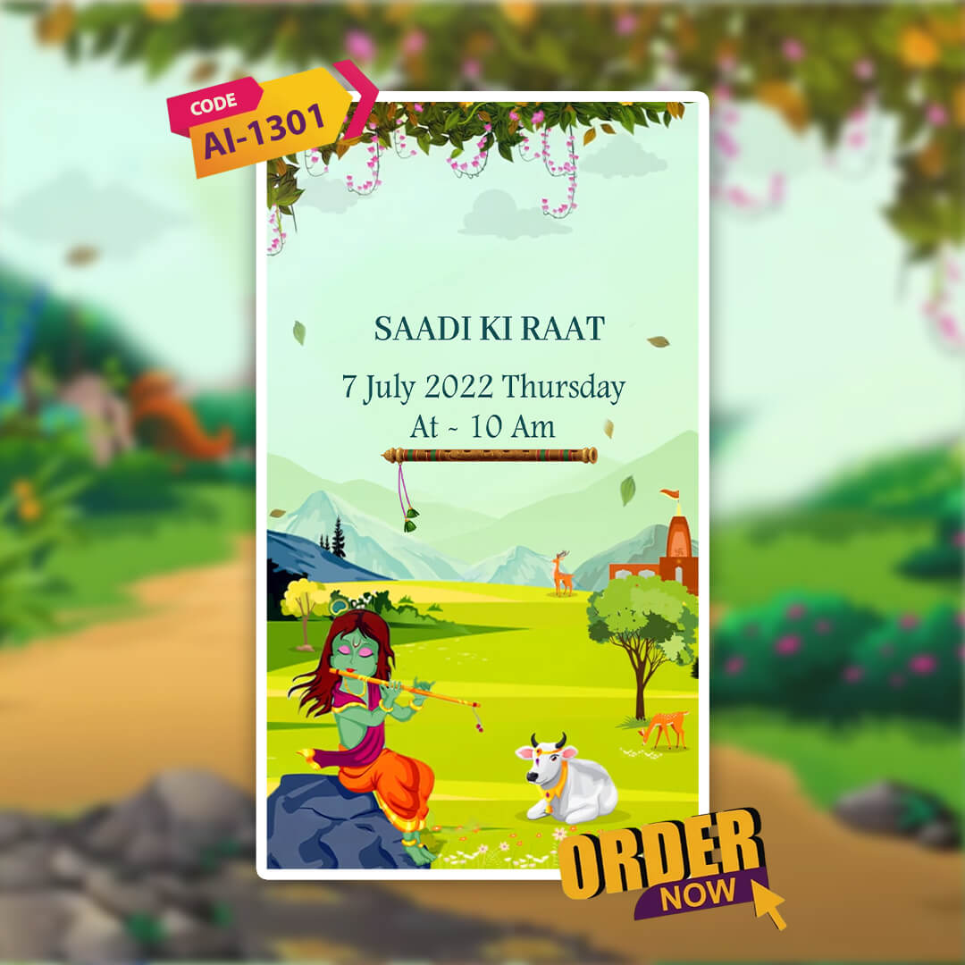Digital Wedding Invitation Video | Whimsical Theme | AI-1301