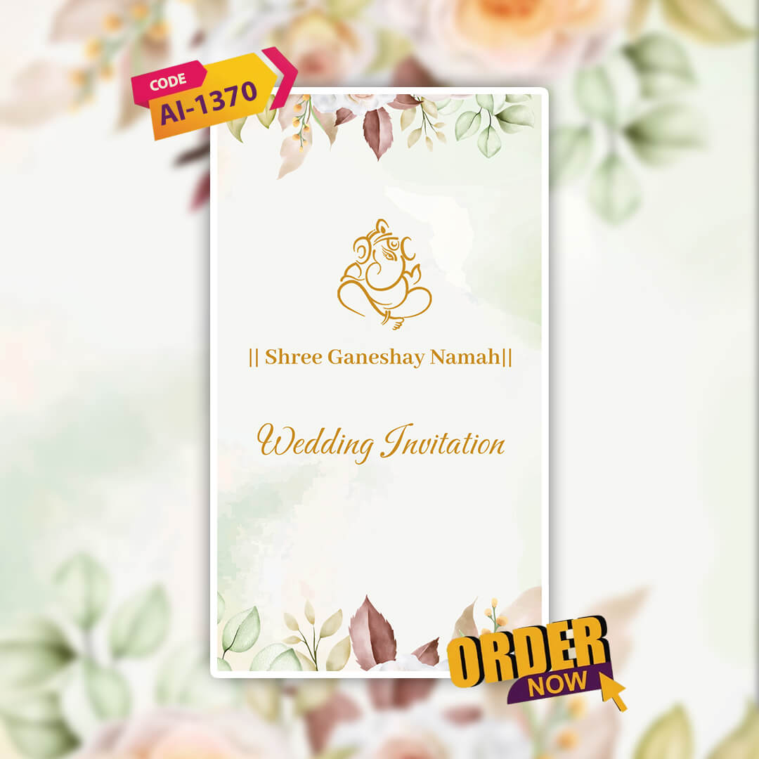 Digital Wedding Invitation Video | Modern Theme | AI-1370