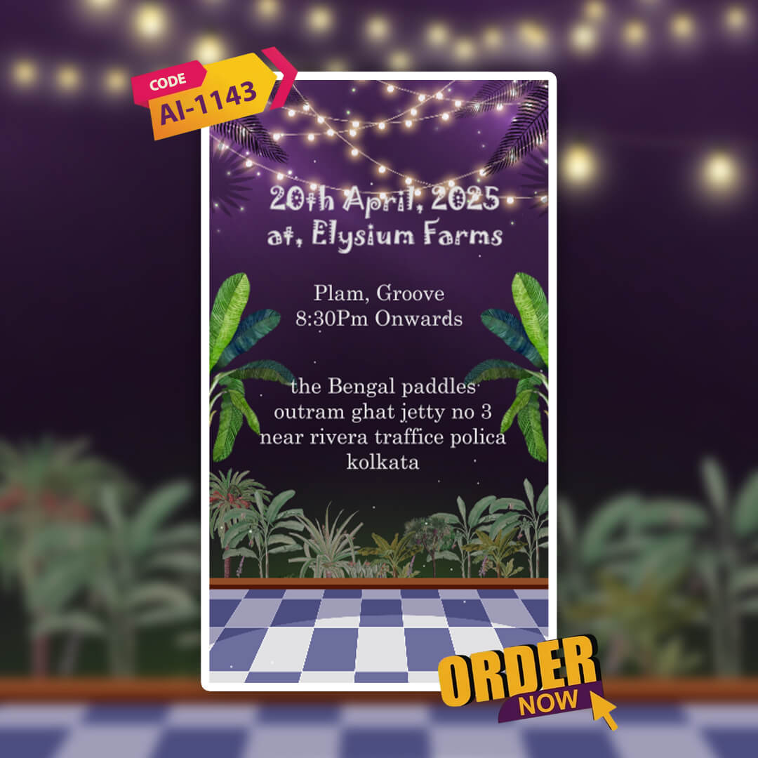 Pool | Cocktail | Dance Party Invitation Video | Stylish | AI-1143