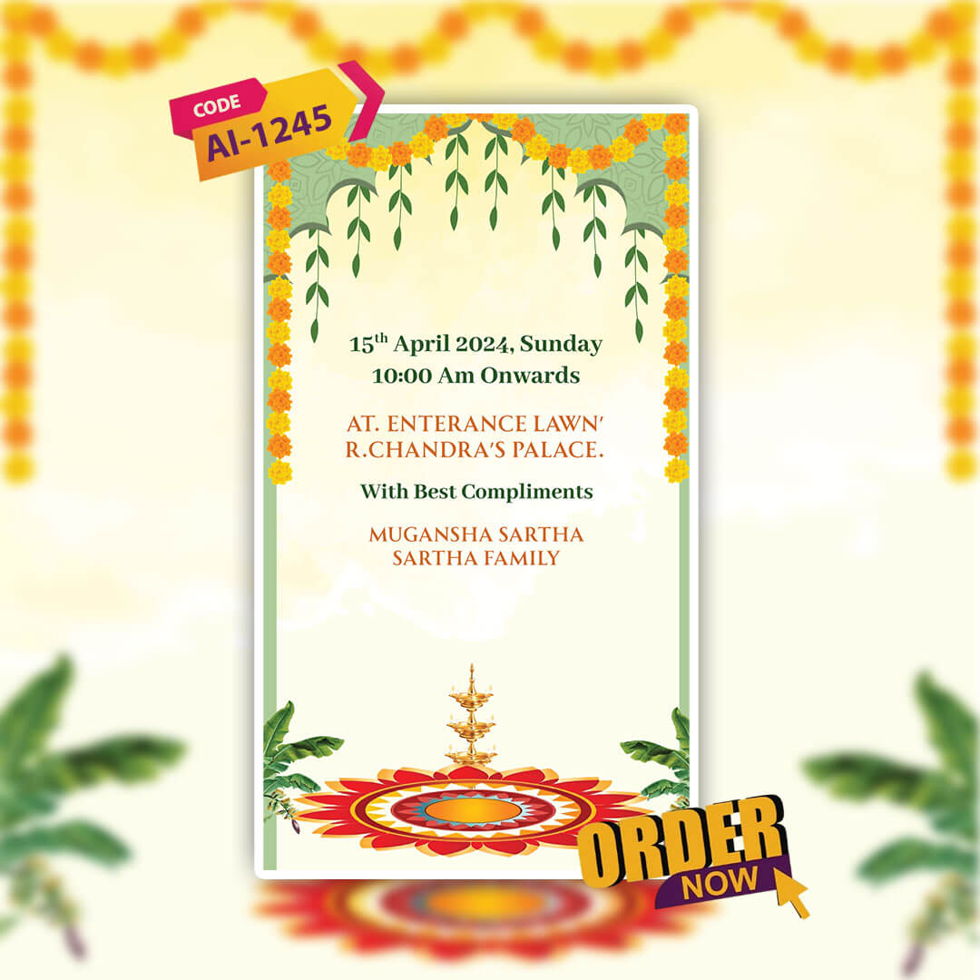 Chhathi Ceremony Invitation Video | Digital Invite | AI-1245