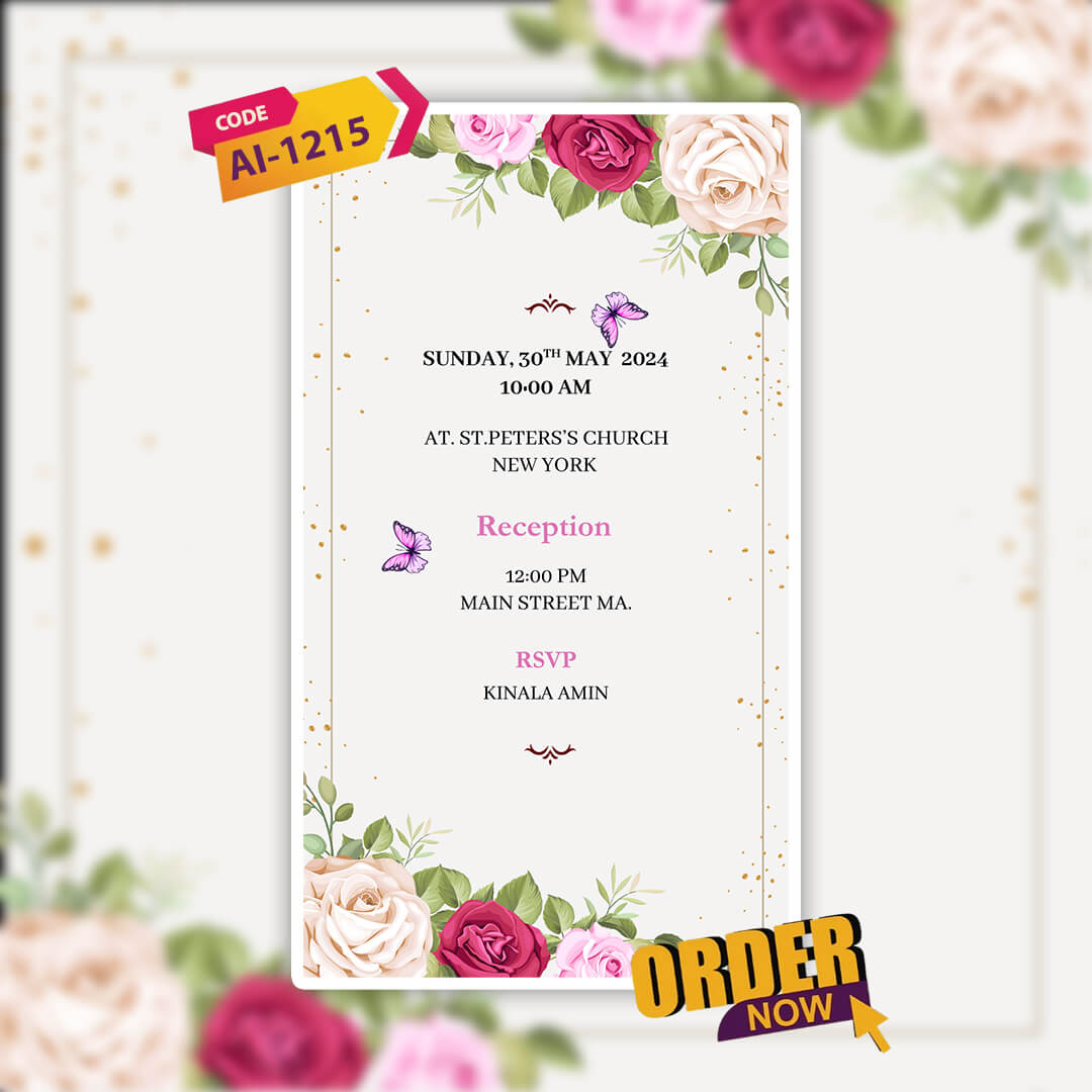 First Holy Communion Invitation Video | Easy & Beautiful |AI-1215