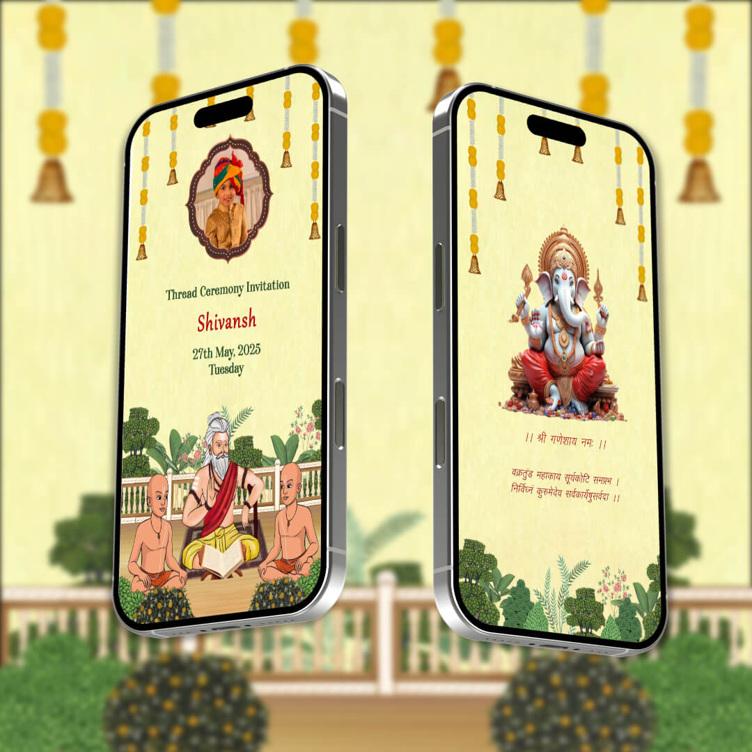 Thread Ceremony Invitation Video | Sacred Visuals | AI-1464