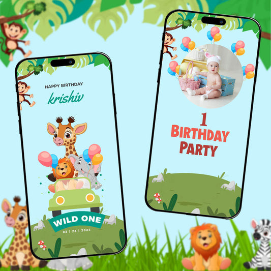 Birthday Invitation Video | Jungle-Themed | AI-1057