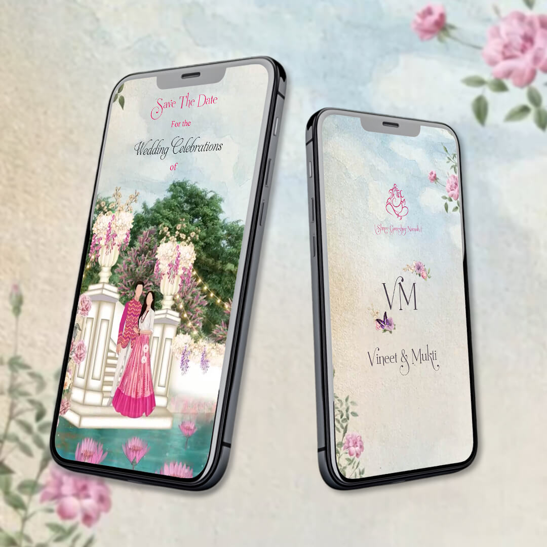 Digital Wedding Invitation Video | Custom Digital E-Invite | AI-1394