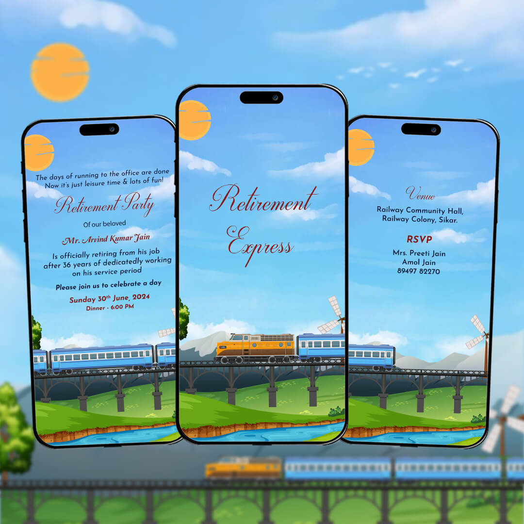 Retirement Party Invitation Video | Custom Digital Invite | AI-1210