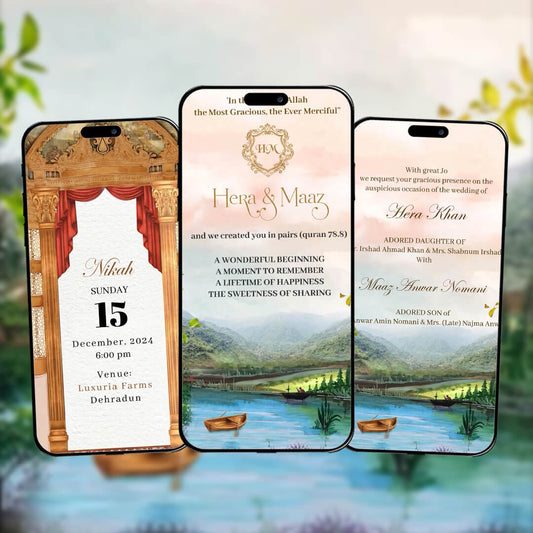 Muslim Wedding Invitation Video | Nikah Invite |AI-1317