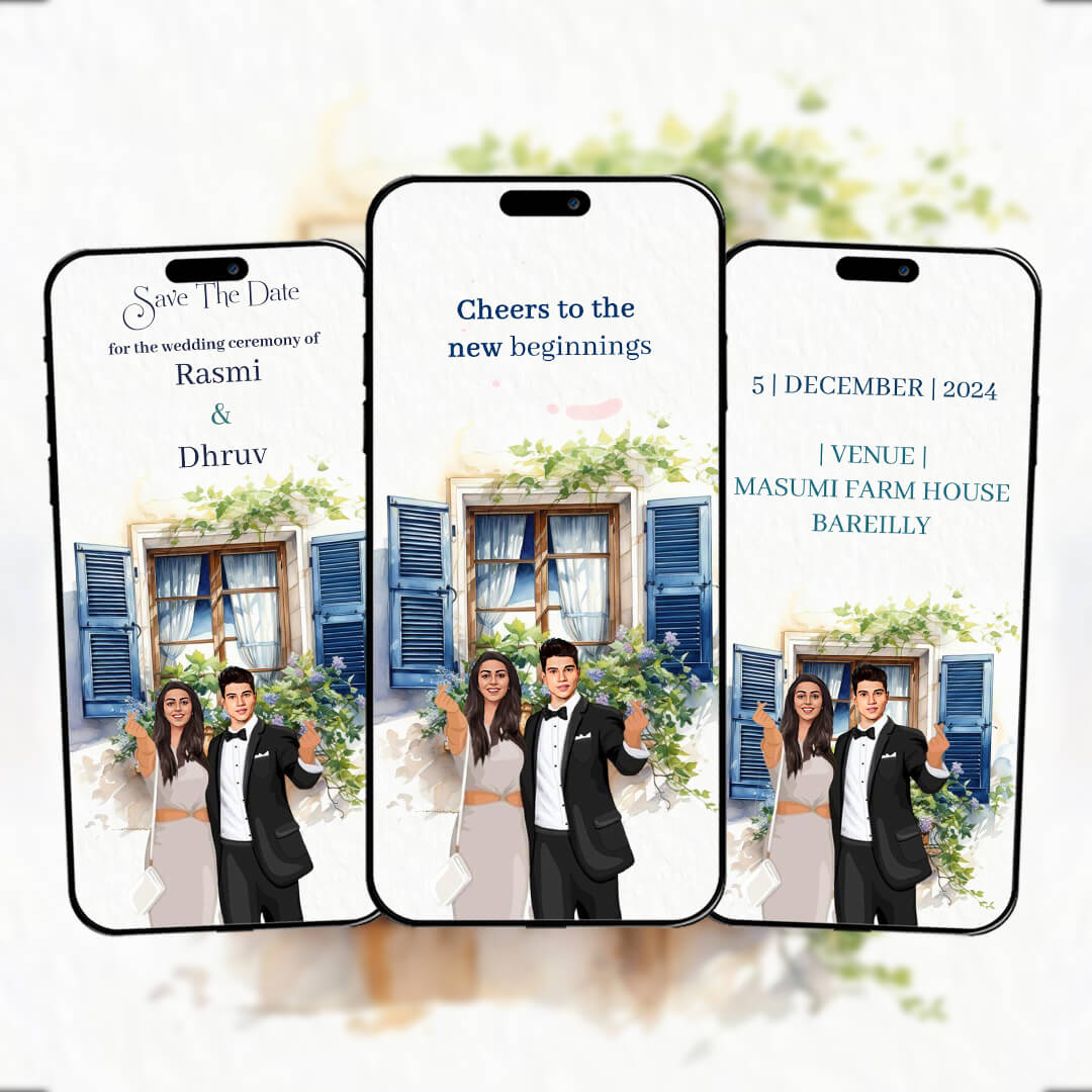 Digital Wedding Invitation Video | Timeless Grace | AI-1342