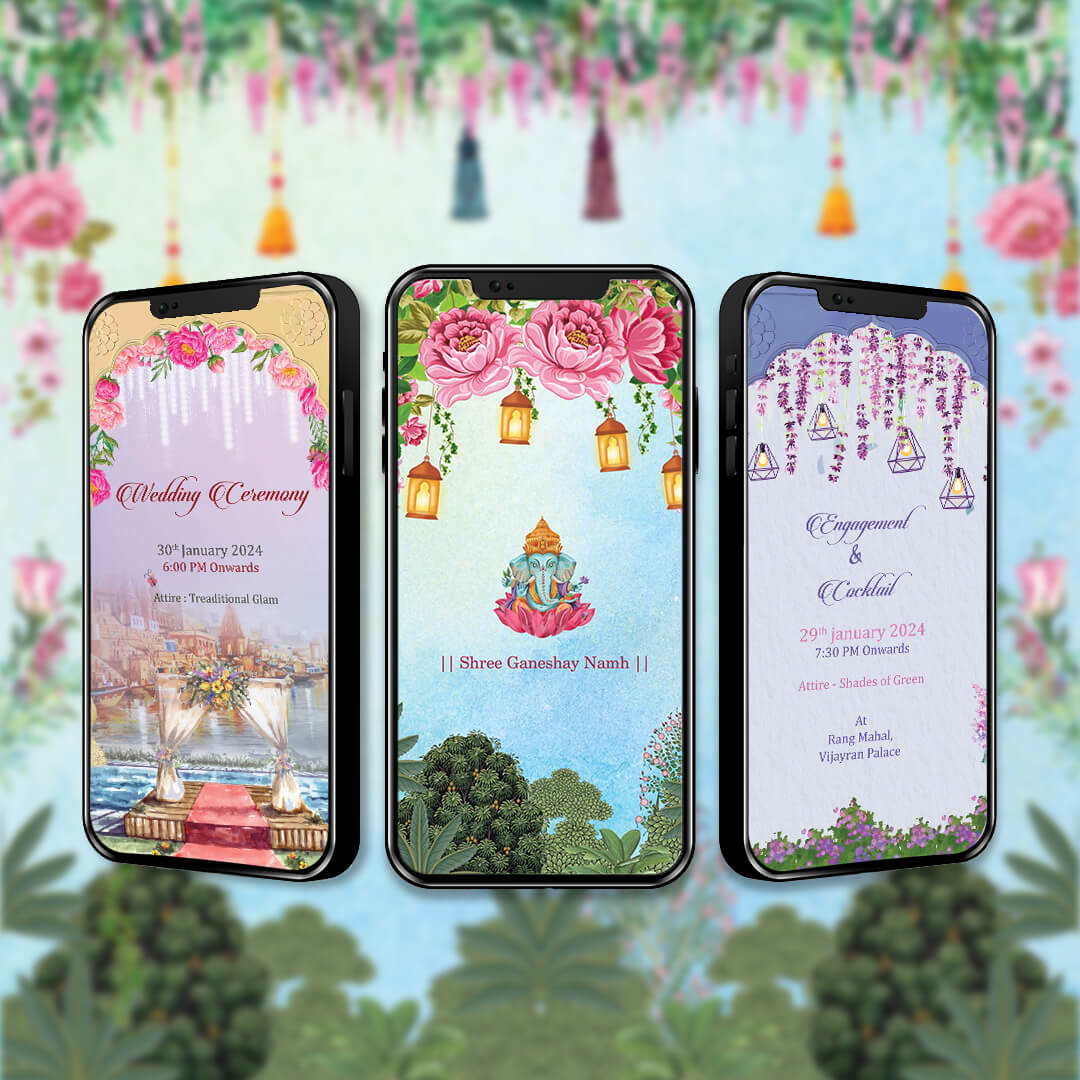 Digital Wedding Invitation Video | Custom Color | AI-1343