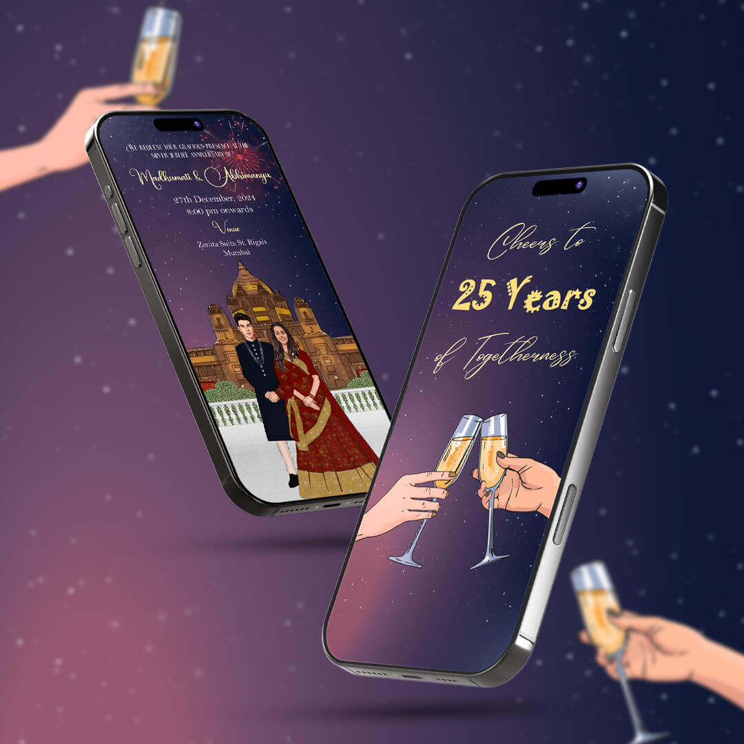 Anniversary Video Invitation | Animated Mobile Template | AI-1133