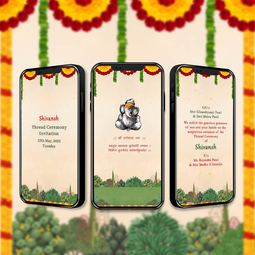 Thread Ceremony Invitation Video | Traditional Depth | AI-1463