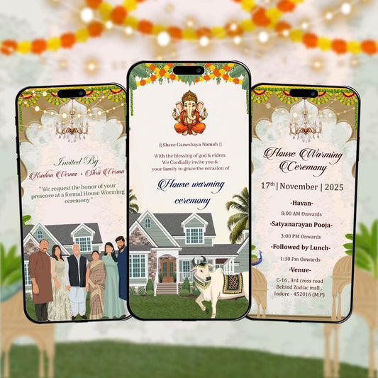 House Warming Ceremony Invitation Video | Griha Pravesh | AI-1429