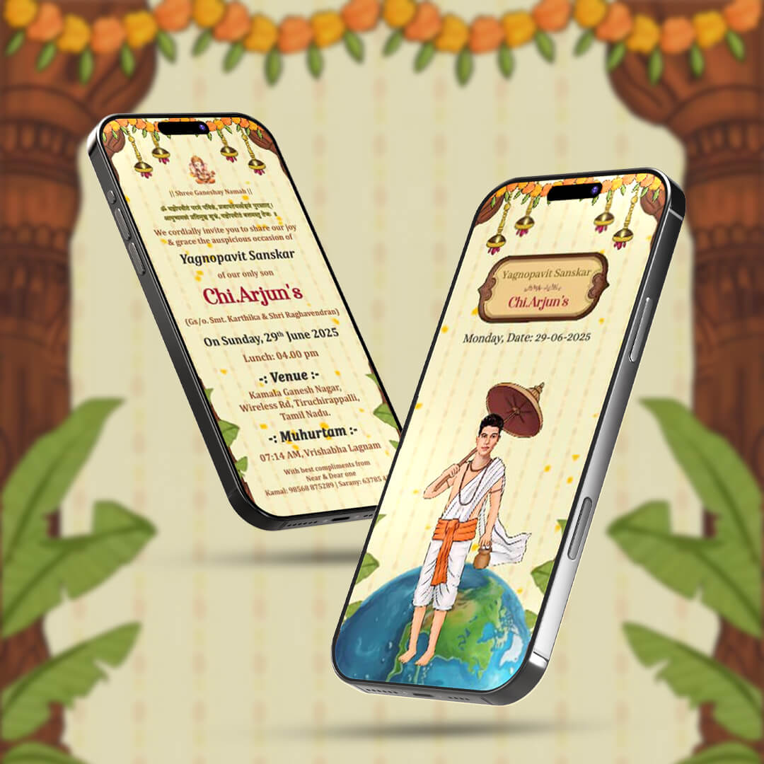 Thread Ceremony Invitation Video | Traditional Invitation | AI-1491